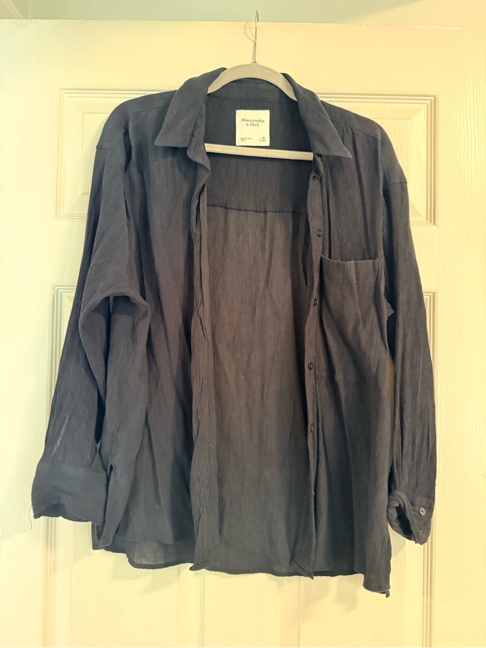 Abercrombie & Fitch Women's Black Button-Down Shirt